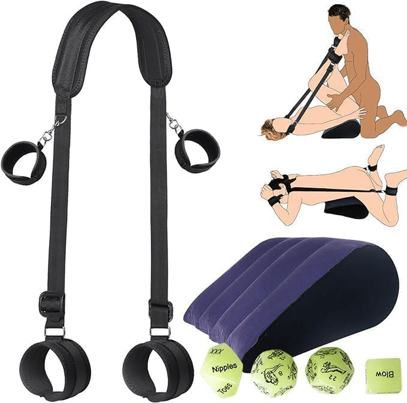 WedgeLock Inflatable Wedge Pillow with Cuffs Set