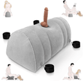 DominaLift Inflatable BDSM Pillow with Dildo Mount & Cuffs
