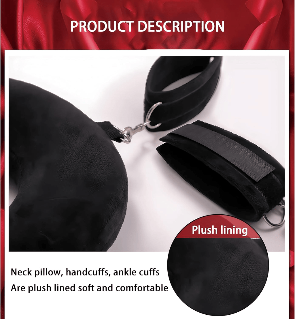 VelvetTorque BDSM Sling with Neck Support & Cuffs