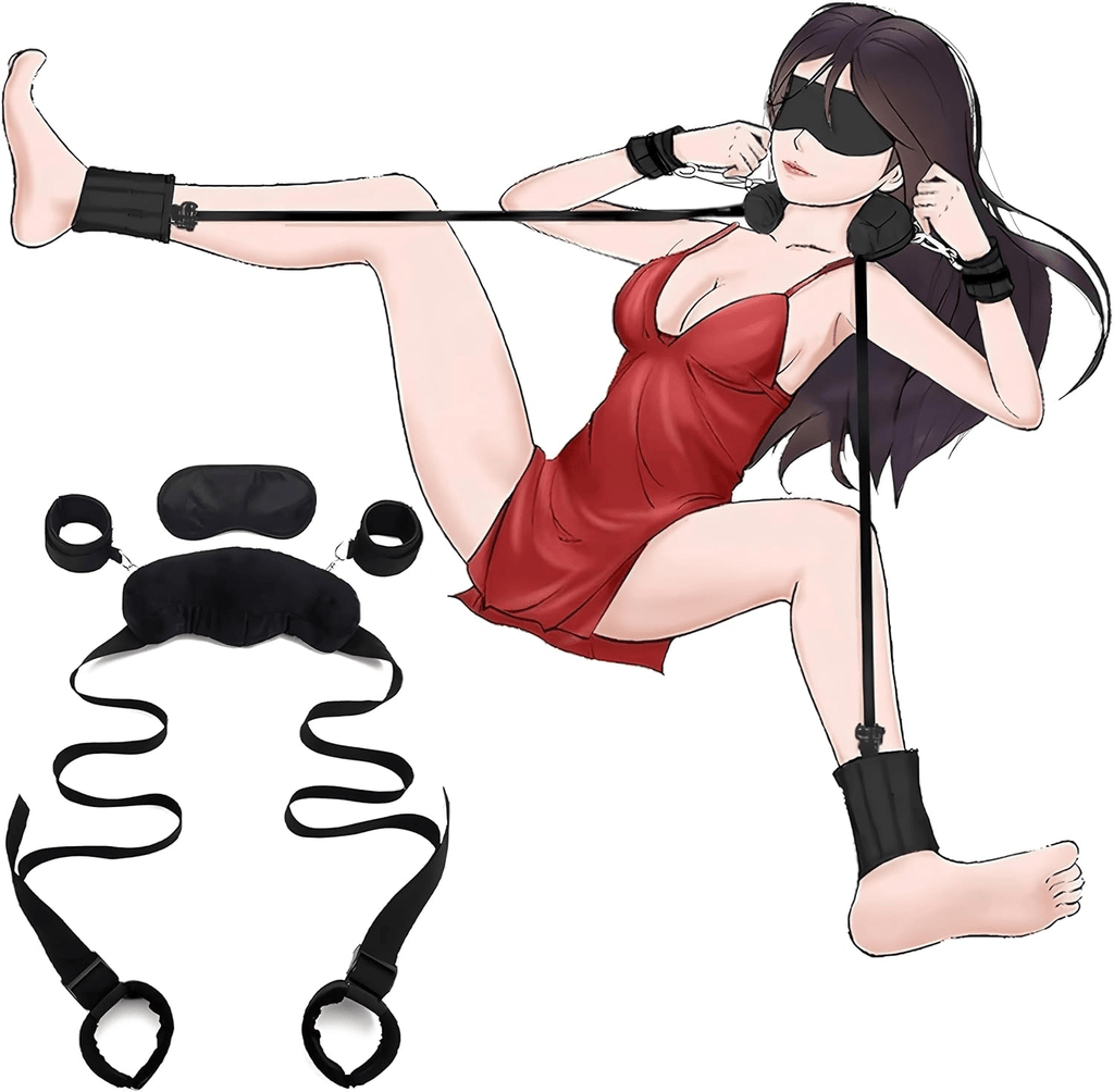 VelvetTorque BDSM Sling with Neck Support & Cuffs