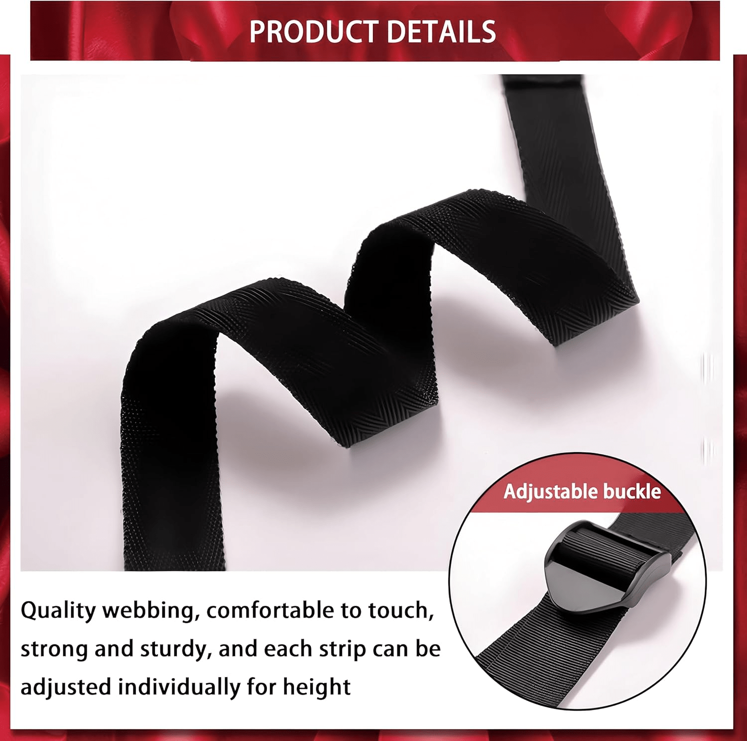 VelvetTorque BDSM Sling with Neck Support & Cuffs