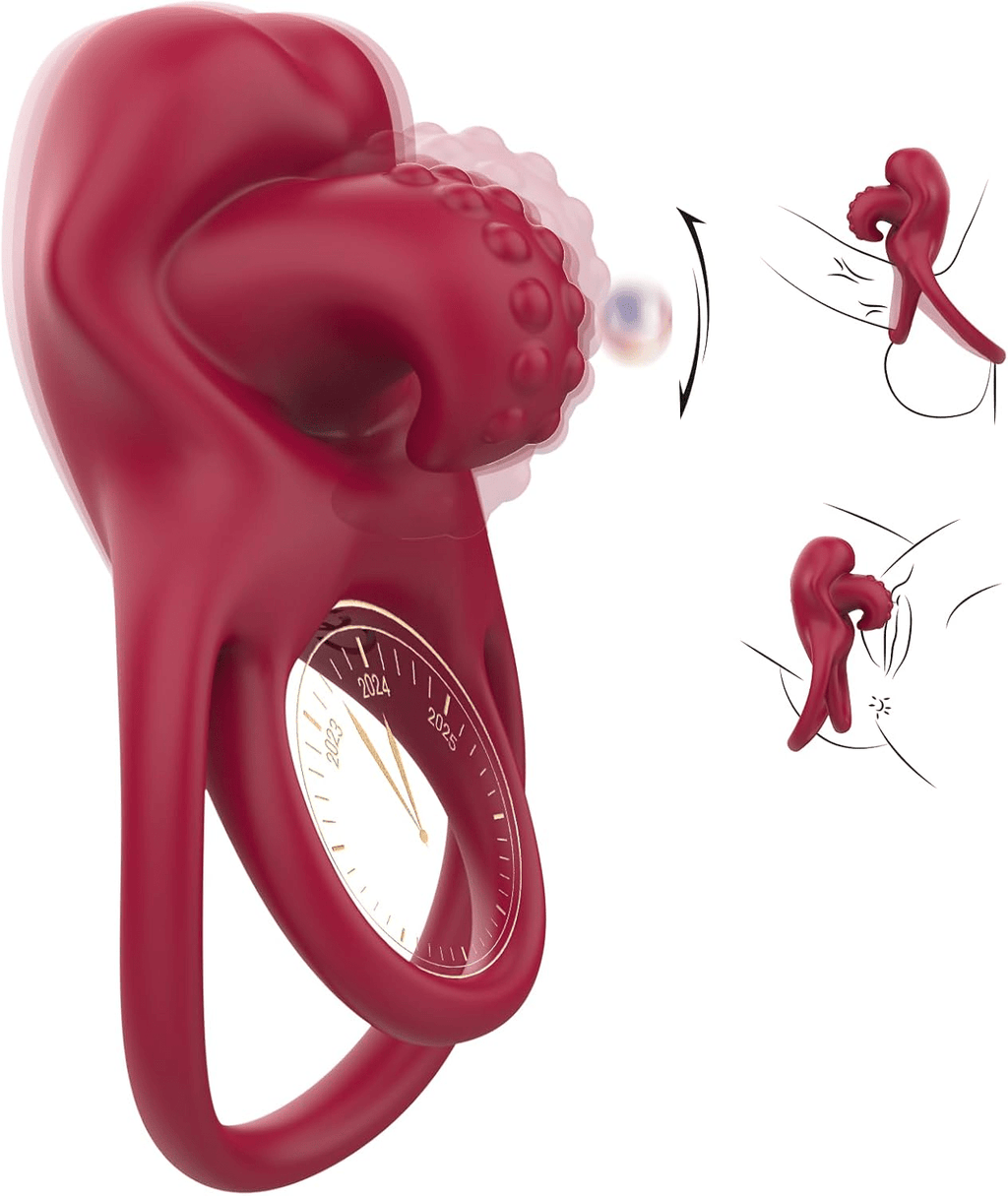 VinoFlex Wearable Cock Ring Clit Stimulator App Remote