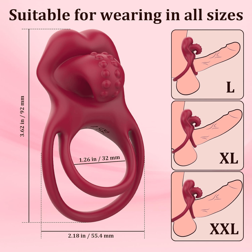 VinoFlex Wearable Cock Ring Clit Stimulator App Remote