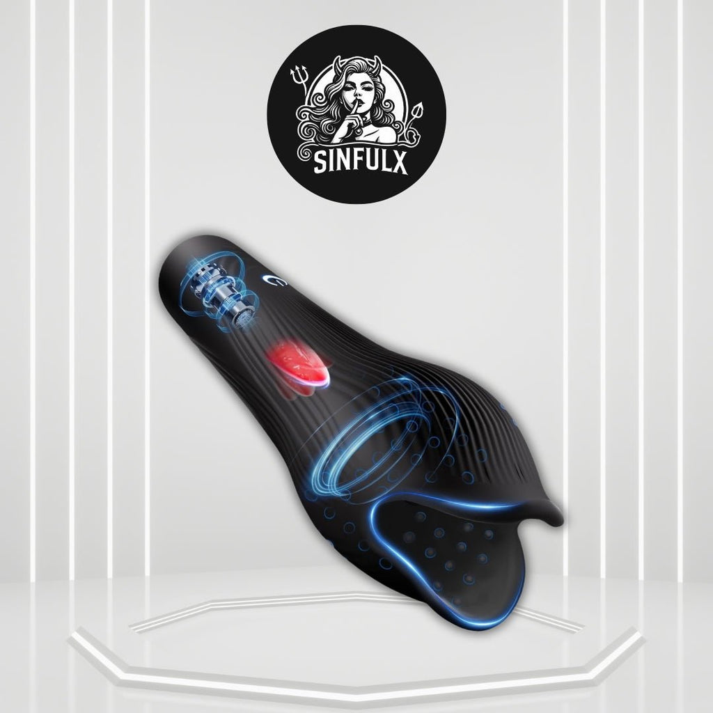 TongueWrap Licking Vibrator Trainer Sleeve 10 Modes