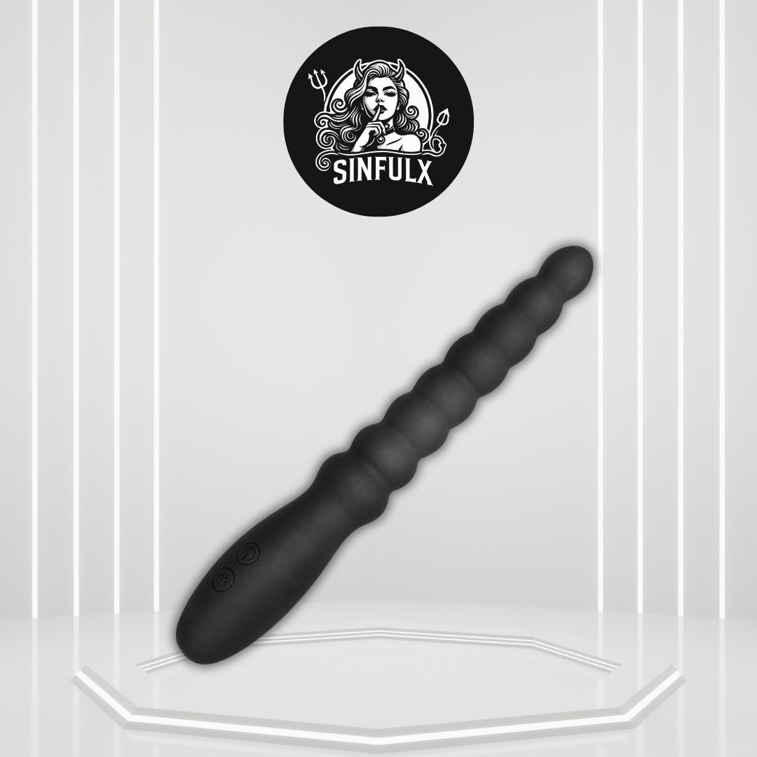 VelvetPulse Rechargeable Vibrating Anal Beads Wand Plug