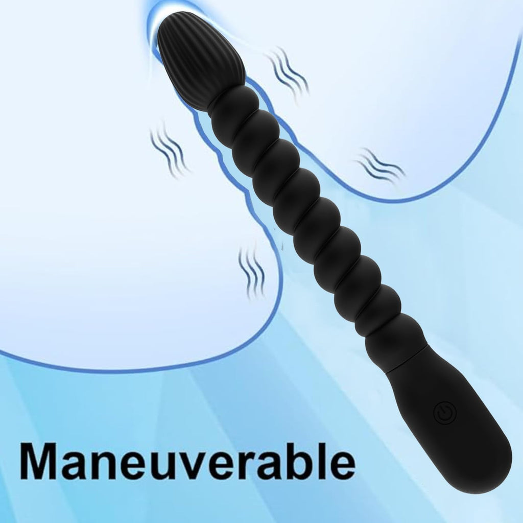 PulseGlow Vibrating Anal Beads Butt Plug Wand