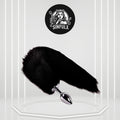 ObsidianTail Black Fox Tail Steel Butt Plug 18"