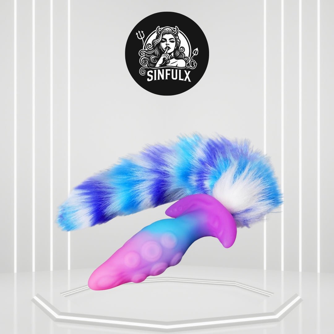 TentacleTail Tapered Silicone Fox Tail Butt Plug Large 5.1"