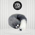 SilverFrost Small Steel Tail Butt Plug Gray White
