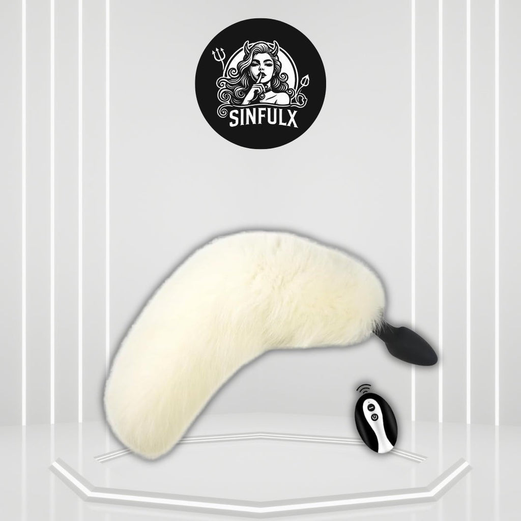 FrostPulse Remote Control Fox Tail Vibrating Anal Plug