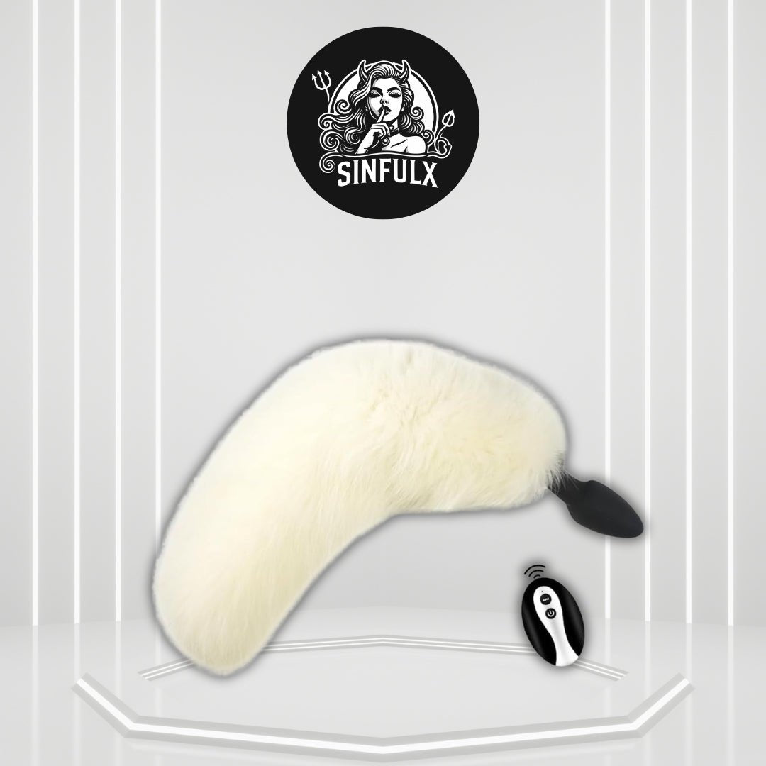 FrostPulse Remote Control Fox Tail Vibrating Anal Plug