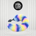 CandyFox Black Silicone Fox Tail Plug Colorful 15.7"