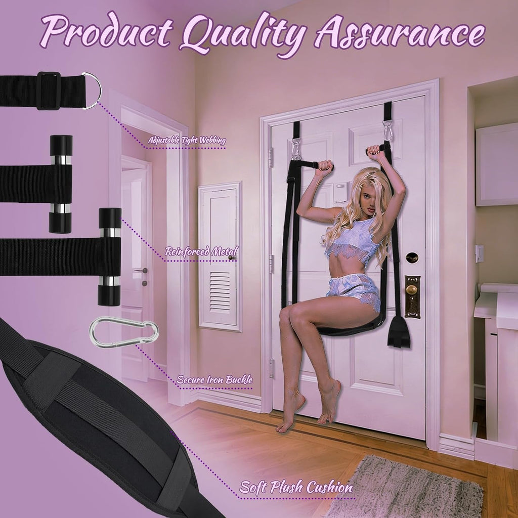 AetherLift Adjustable Door Sex Swing with Restraints