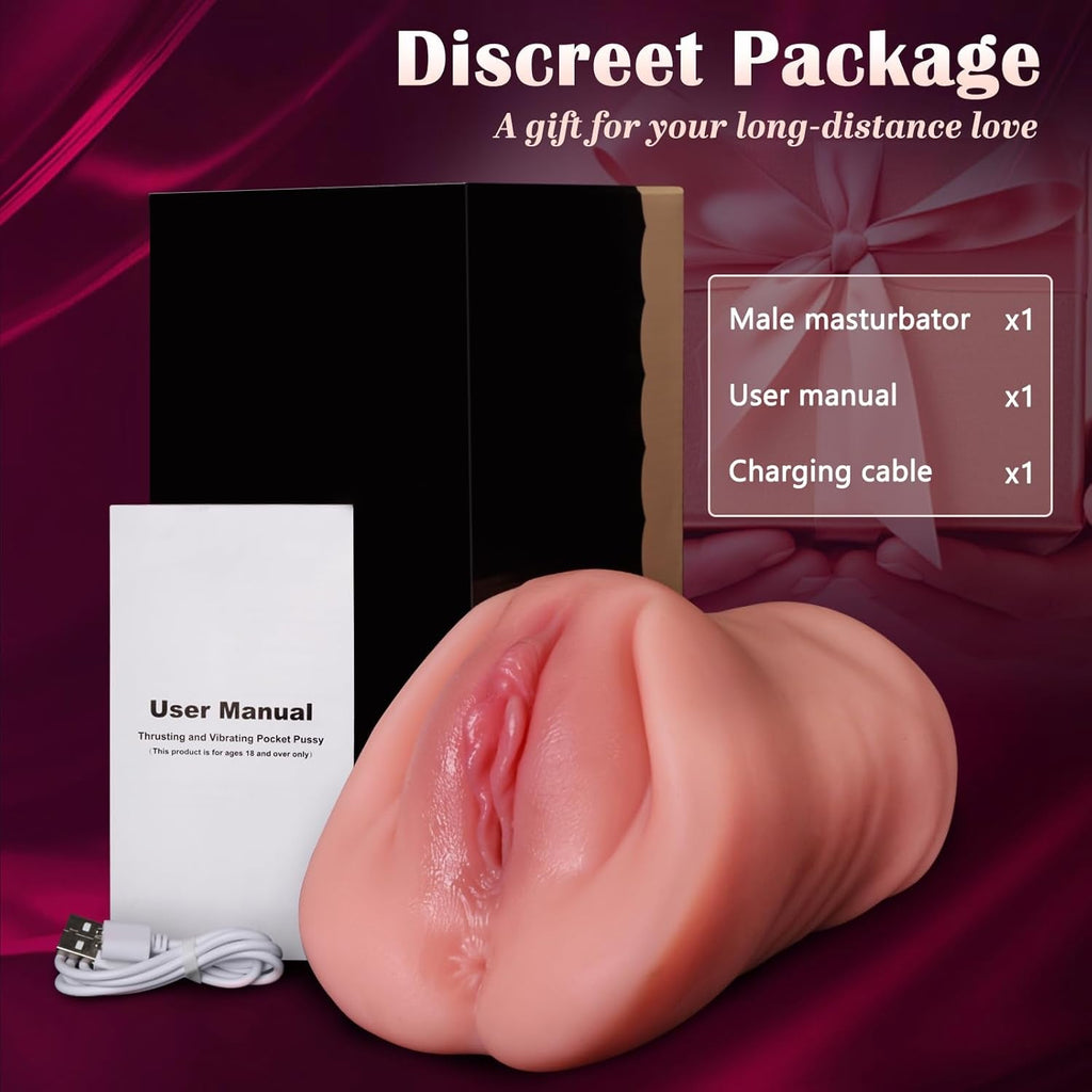 SyncPulse App-Controlled Thrusting Pocket Pussy 9 Modes