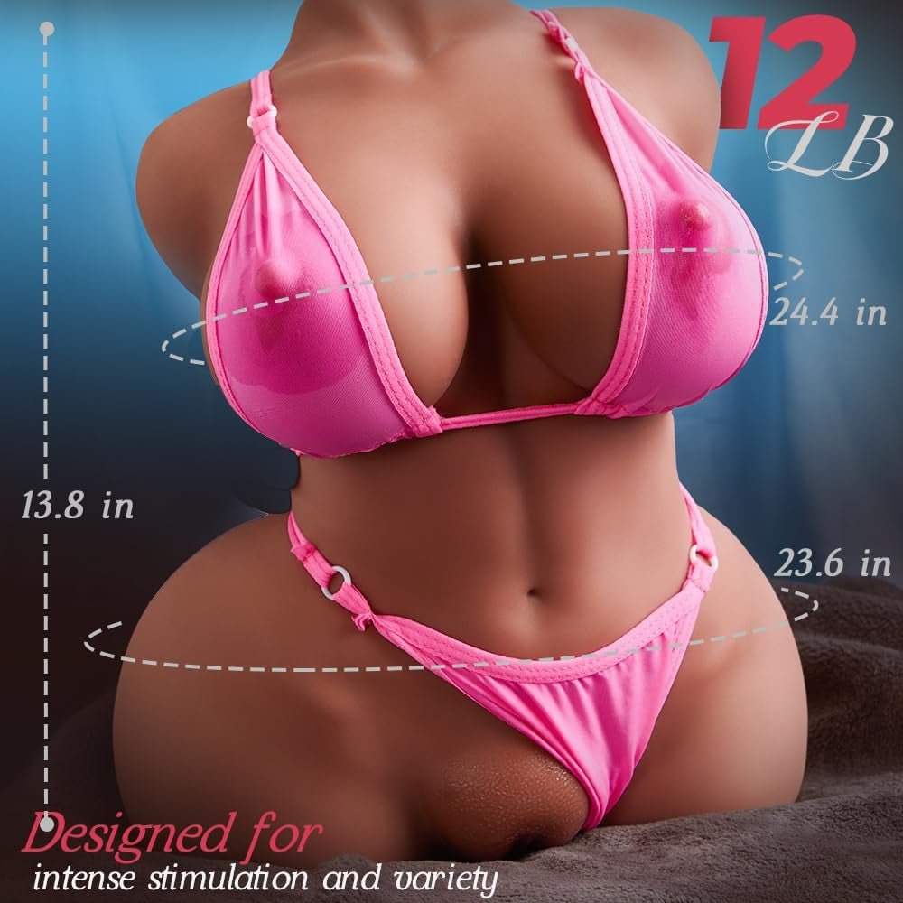 CurveMuse Brown Sex Doll Torso 3-in-1 Masturbator