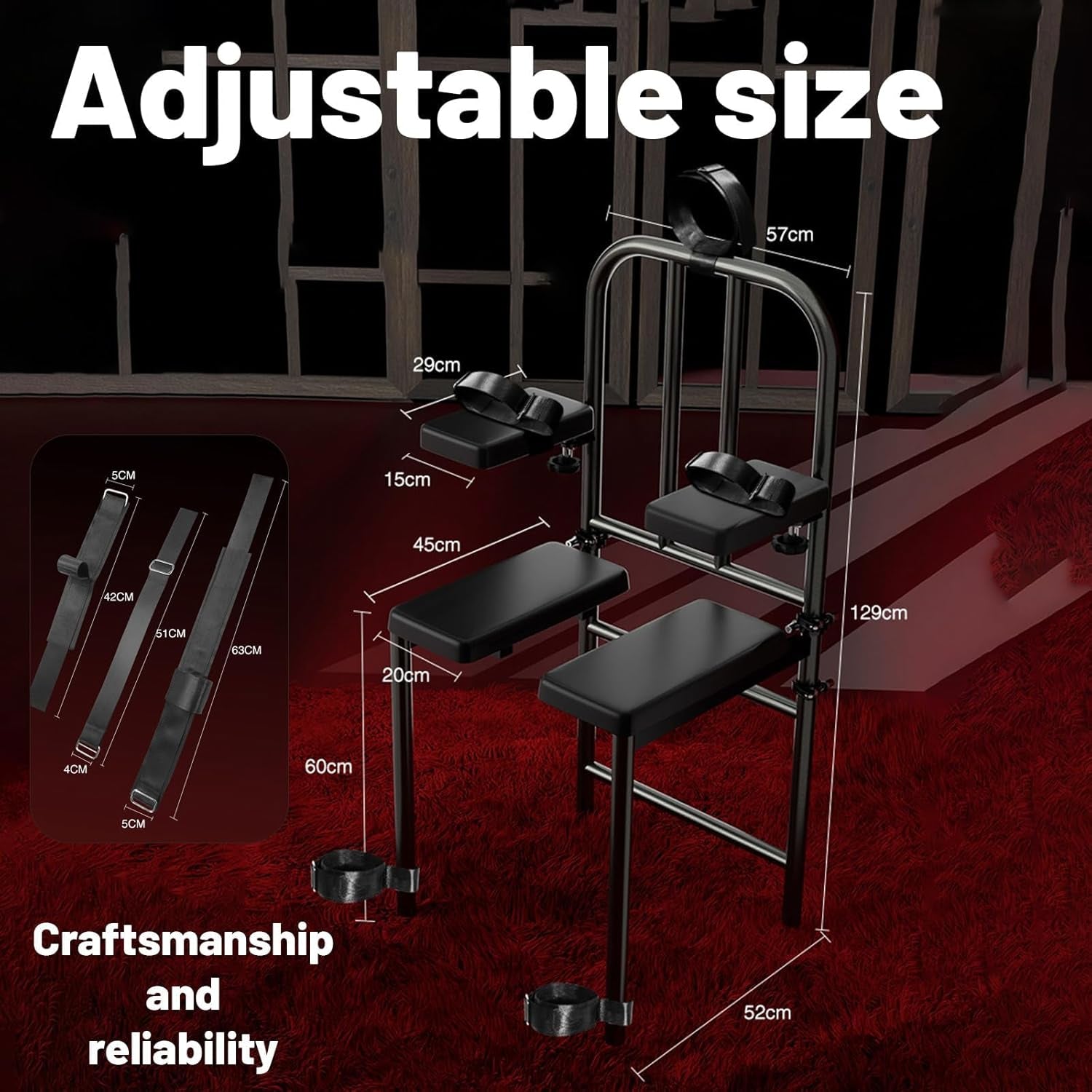 BondFlex BDSM Sex Chair with Restraints 350LB