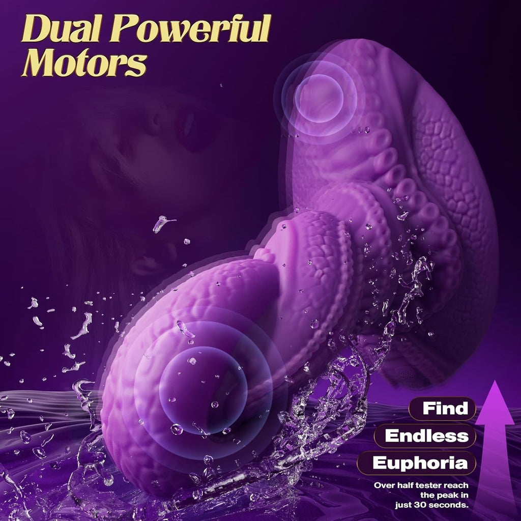 TentaclePulse Tentacle Ride-On Dildo 9x9 Vibration Remote