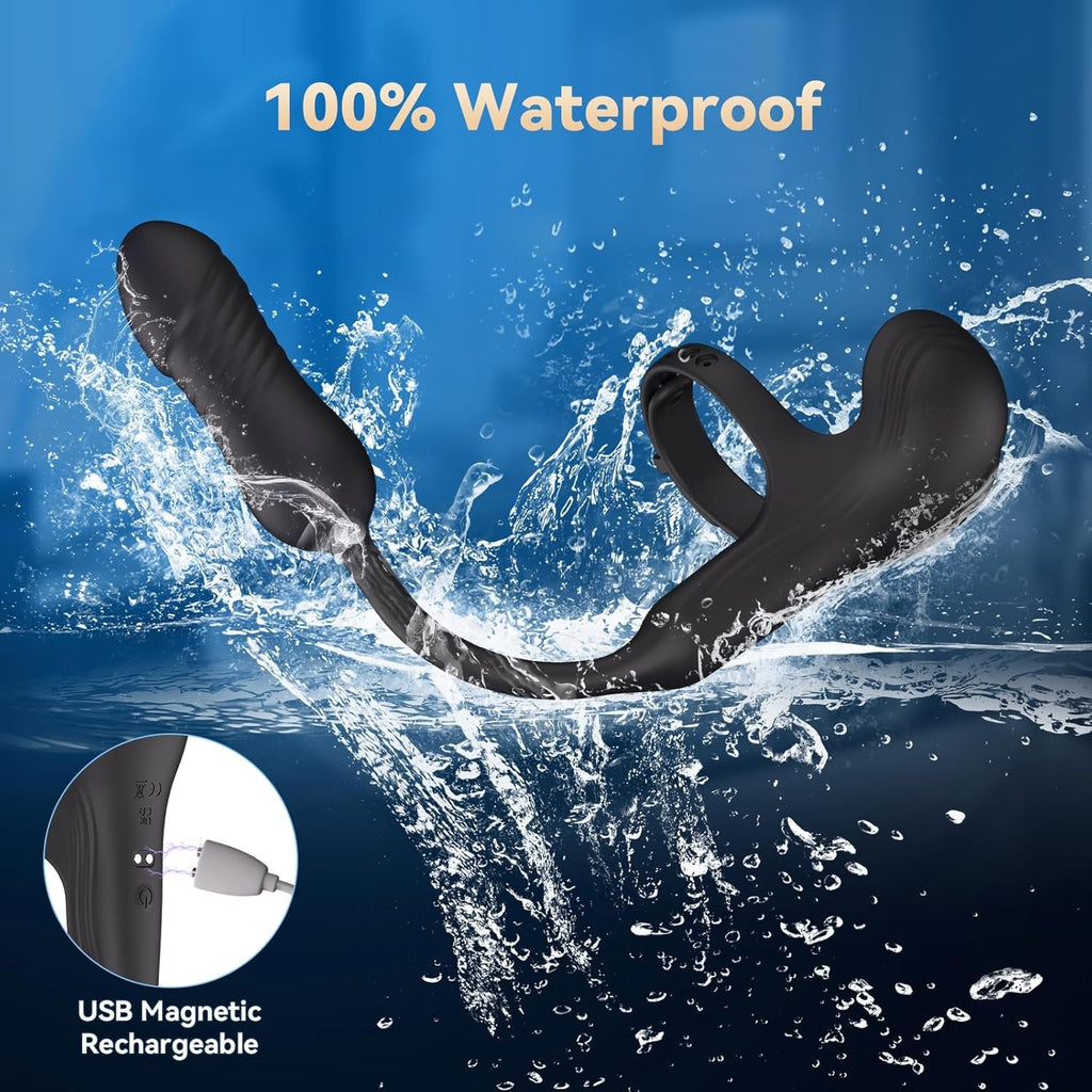 DominusCore Thrusting Prostate Massager Cock Ring 10 Modes