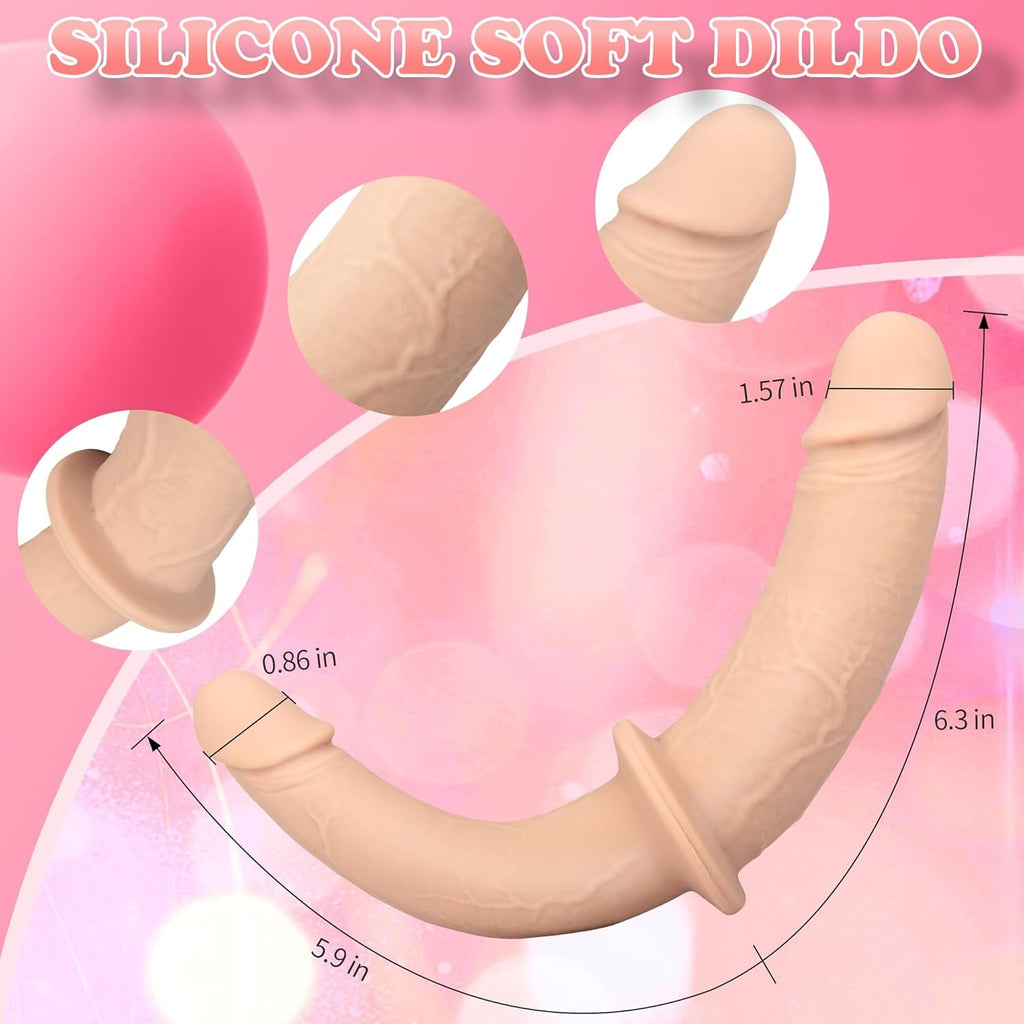 FlexDual Double Ended Strap-On Dildo Silicone
