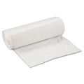 Boardwalk Low-Density Waste Can Liners, 30 gal, 0.6 mil, 30" x 36", White, Perforated Roll, 25 Bags/Roll, 8 Rolls/Carton (BWK3036EXH)