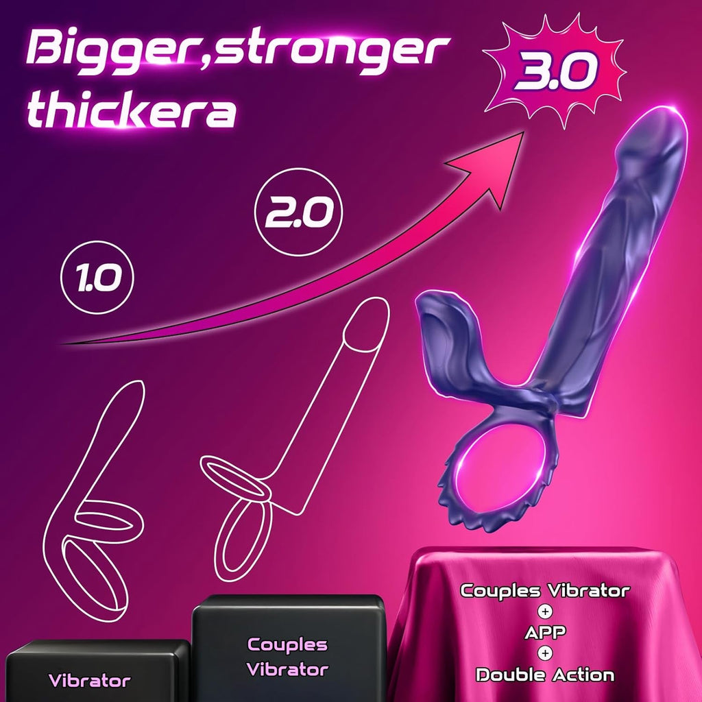DualDrive Strap-On Cock Ring Clit Vibrator