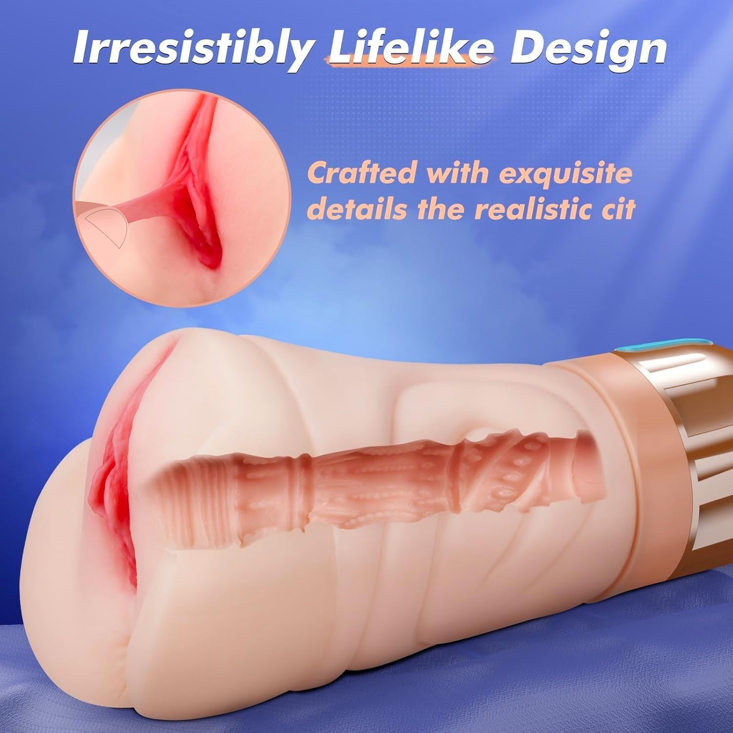 VibeCore Vibrating Pocket Pussy 10 Modes 6.7" Stroker