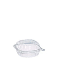 Dart ClearSeal Hinged-Lid Plastic Containers, Sandwich Container, 13.8 oz, 5.4 x 5.3 x 2.6, Clear, Plastic, 500/Carton (C53PST1)