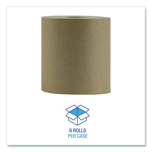 Boardwalk® Hardwound Paper Towels, Brown, 800-ft., 6 Rolls (BWK6256)
