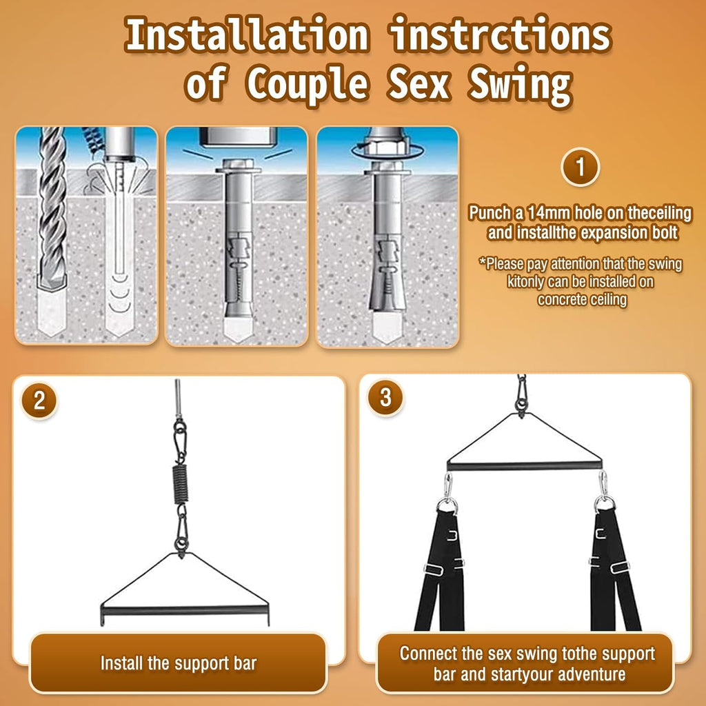 SpireX Spinning Ceiling Sex Swing 300lb Kit