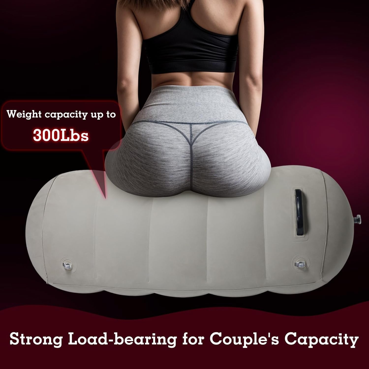 AirBond Inflatable BDSM Pillow with Restraints & Toy Mount