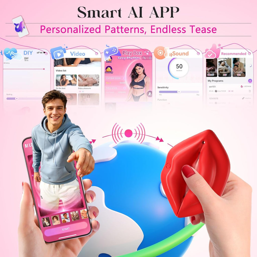 AetherSync App-Control Nipple Clamps AI App Remote 10 Modes