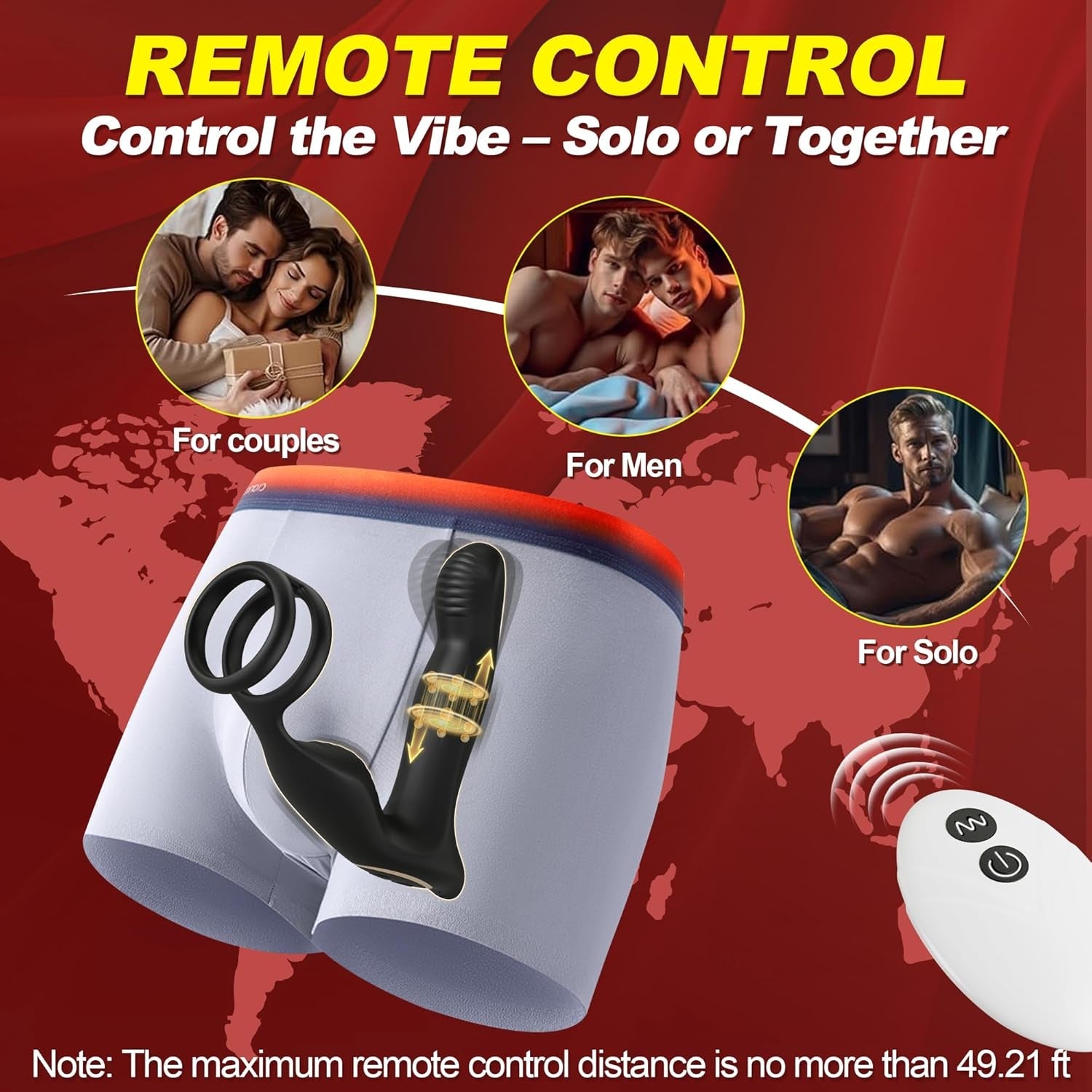 WiggThrustX Thrusting Prostate Massager Cock Ring 10 Modes Remote
