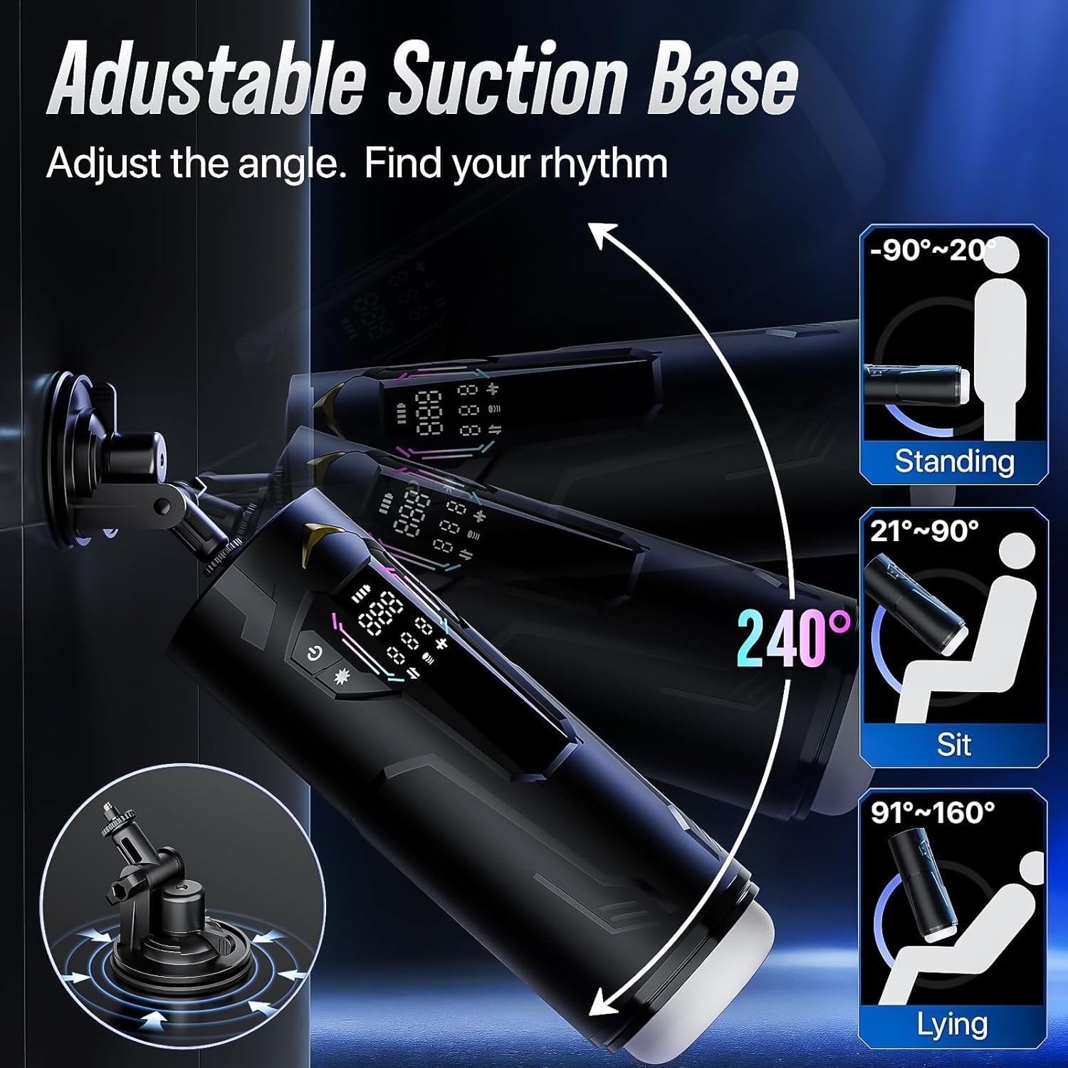 MaxionX AI Male Masturbator Thrust Suction LCD App