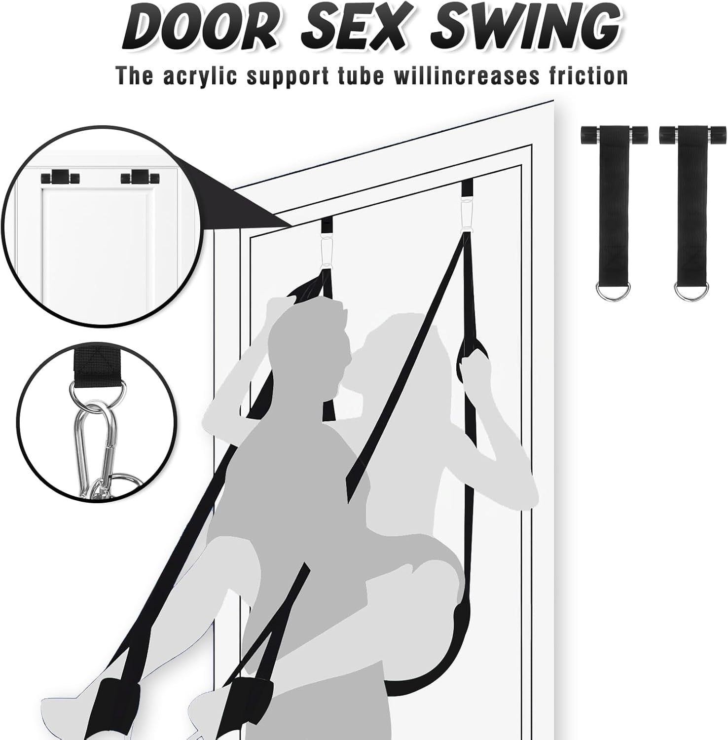 VelvetLift Door Sex Swing with Cushions & Armrests