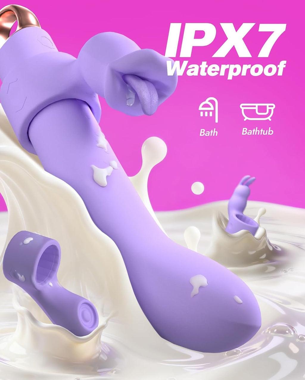 NoviraFlex Interchangeable Rabbit Licking Vibrator 63 Modes G-Spot