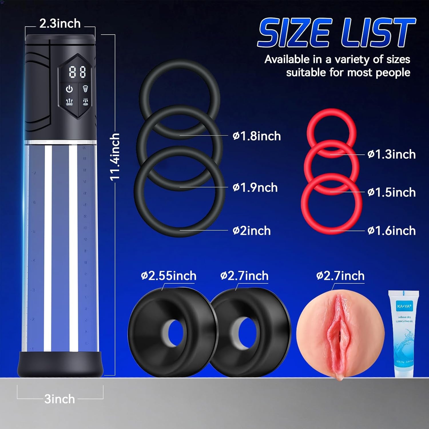 PowerRise Electric Penis Pump 8 Modes Kit