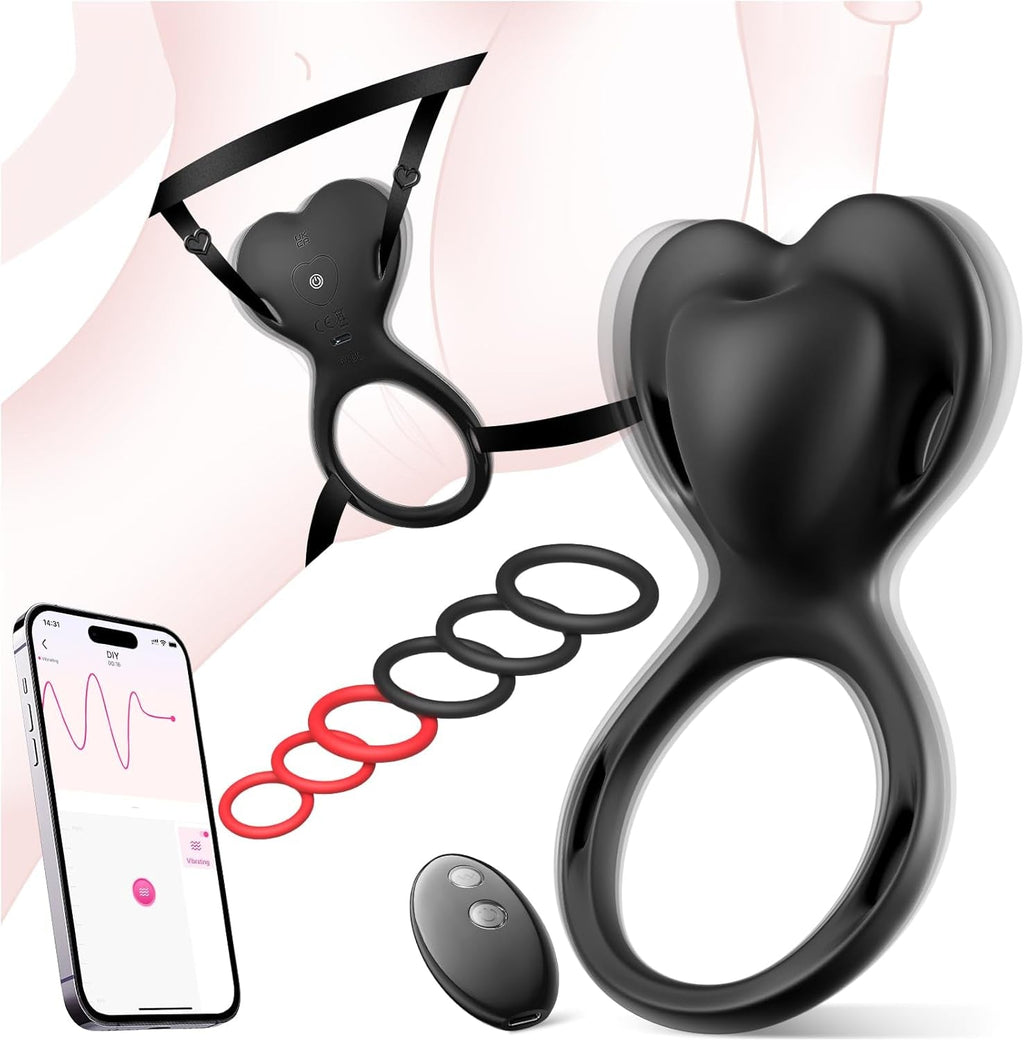 FlexSyncX Wearable Cock Ring Clit Stimulator App 10 Modes