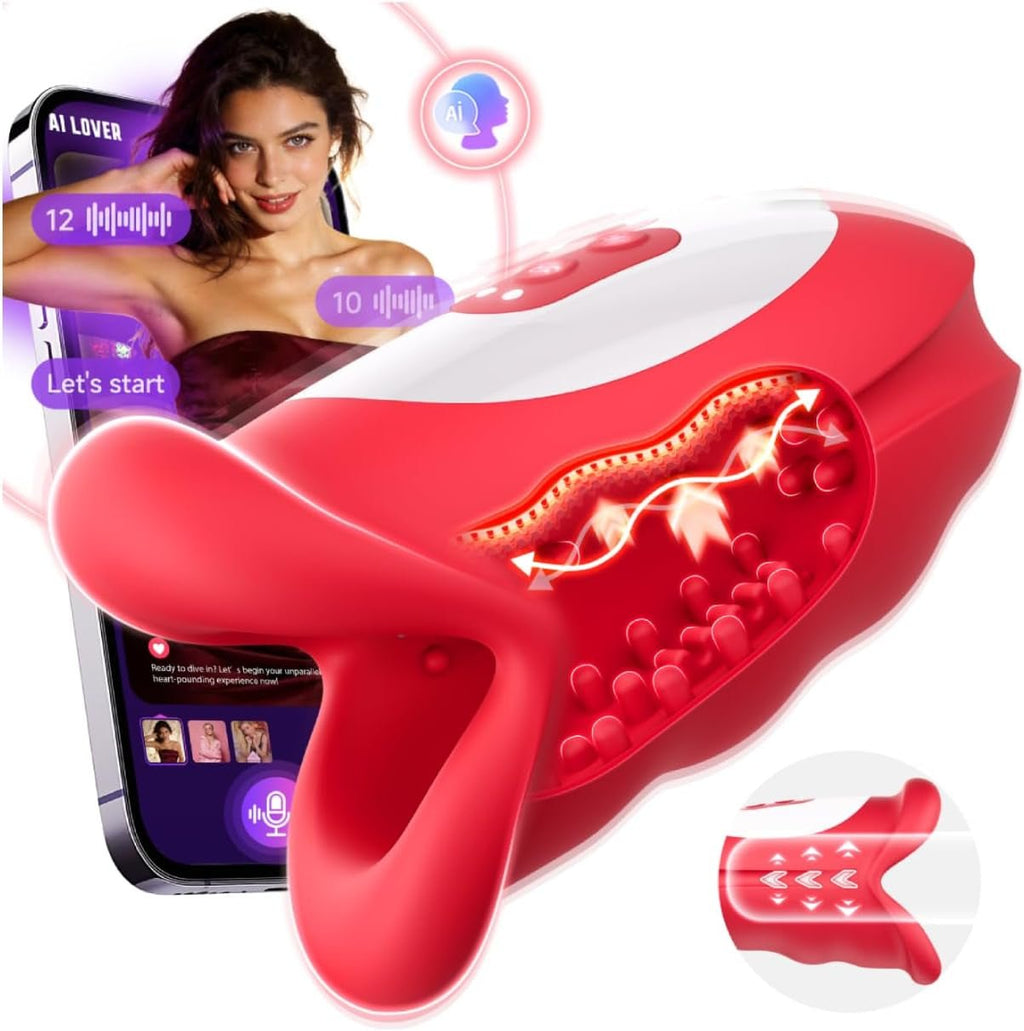 WaveLynx AI Vibrating Male Masturbator 3 Motor 10 Modes