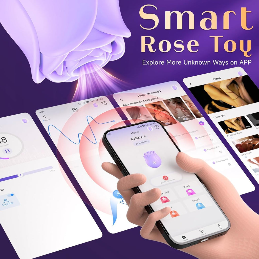 VelouryX Rose Clit Sucker 10 Modes App Quiet Waterproof
