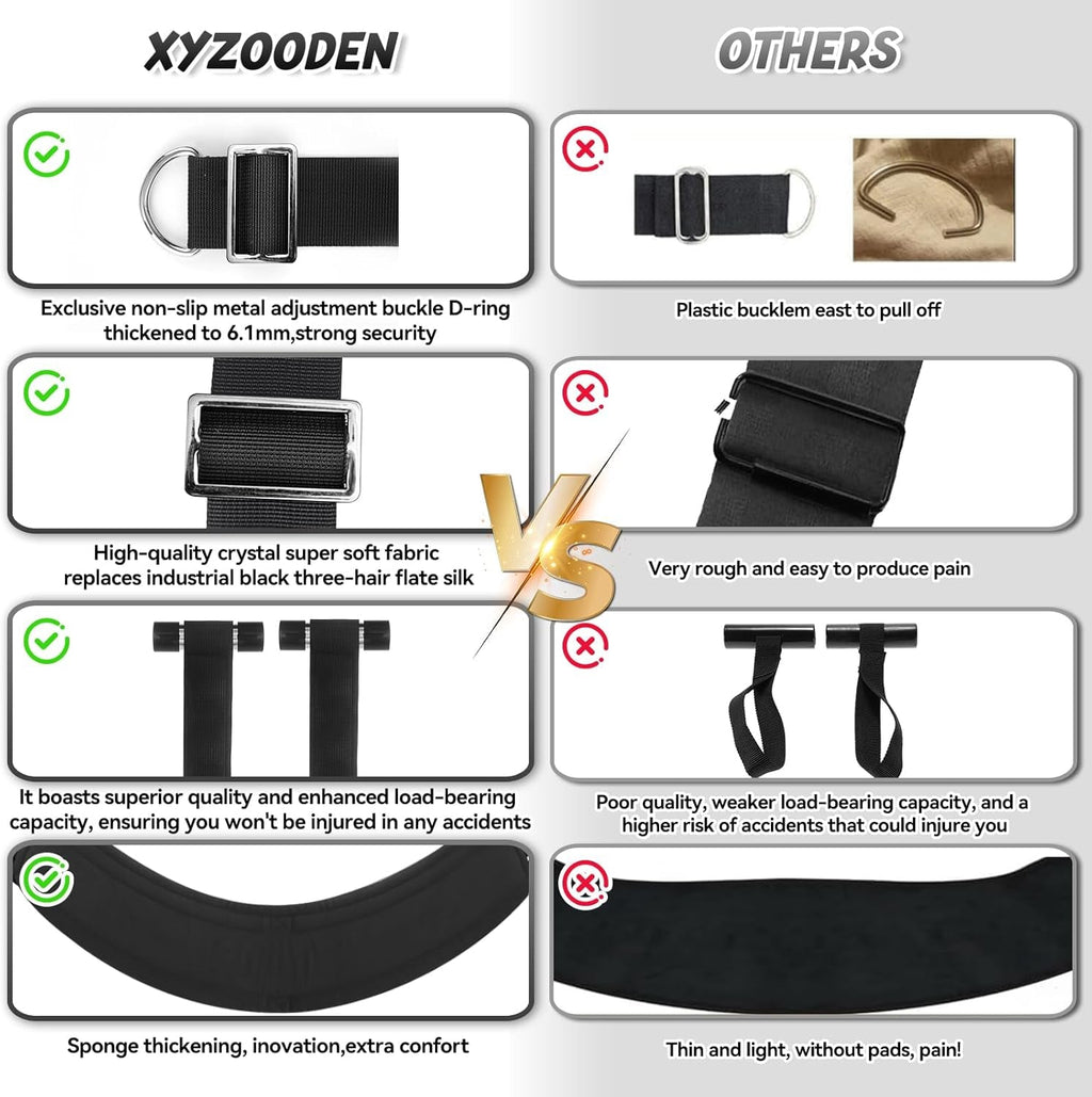 MidnightLift Door Sex Swing with Cushions & Straps