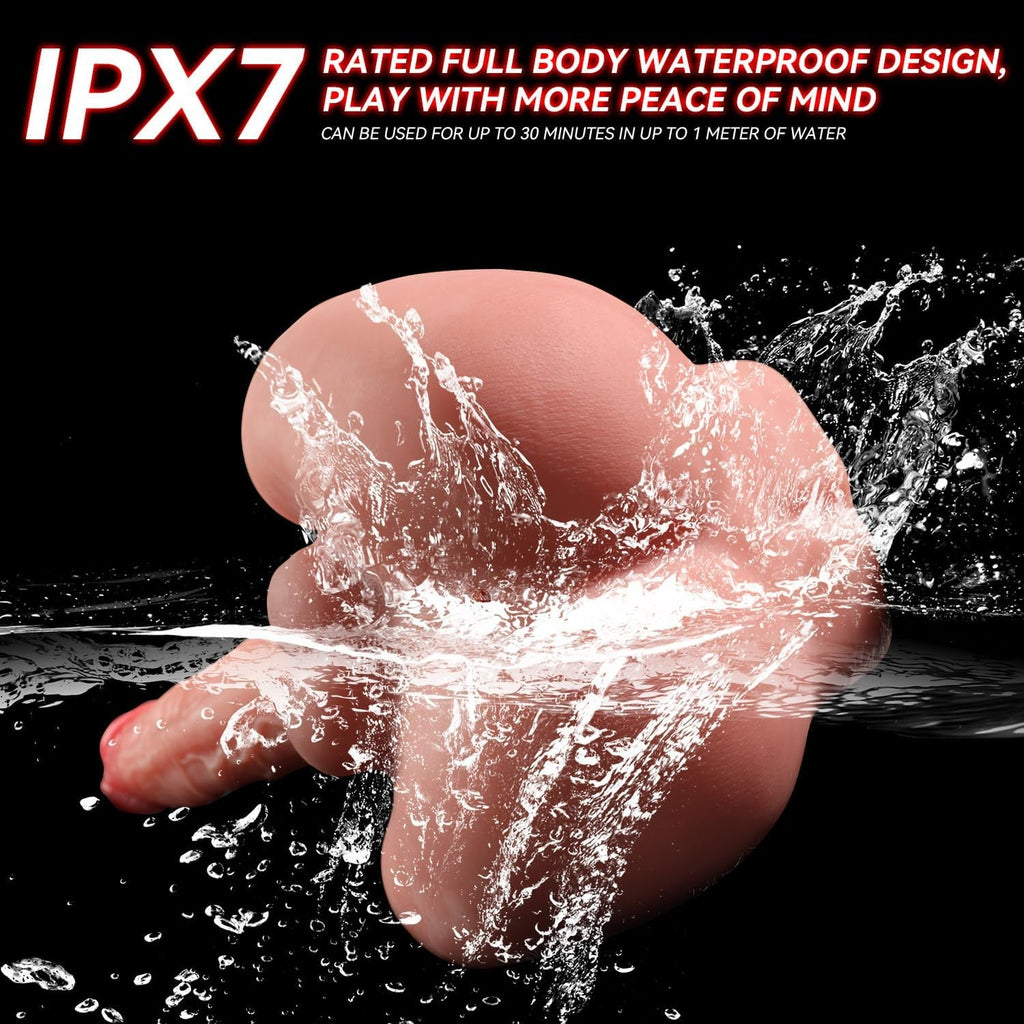 NytheraX Thrusting Vibrating Male Sex Doll Torso 7in