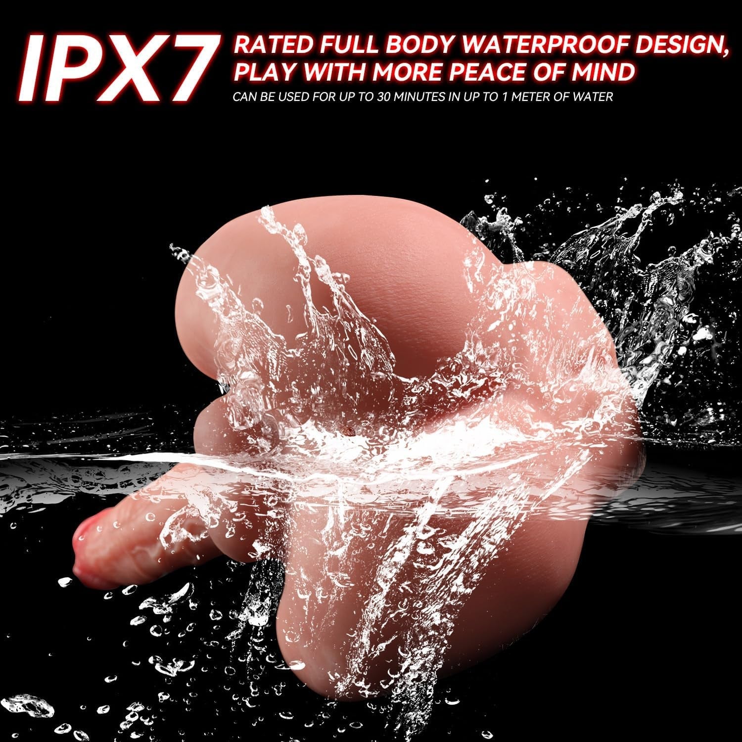 NytheraX Thrusting Vibrating Male Sex Doll Torso 7in