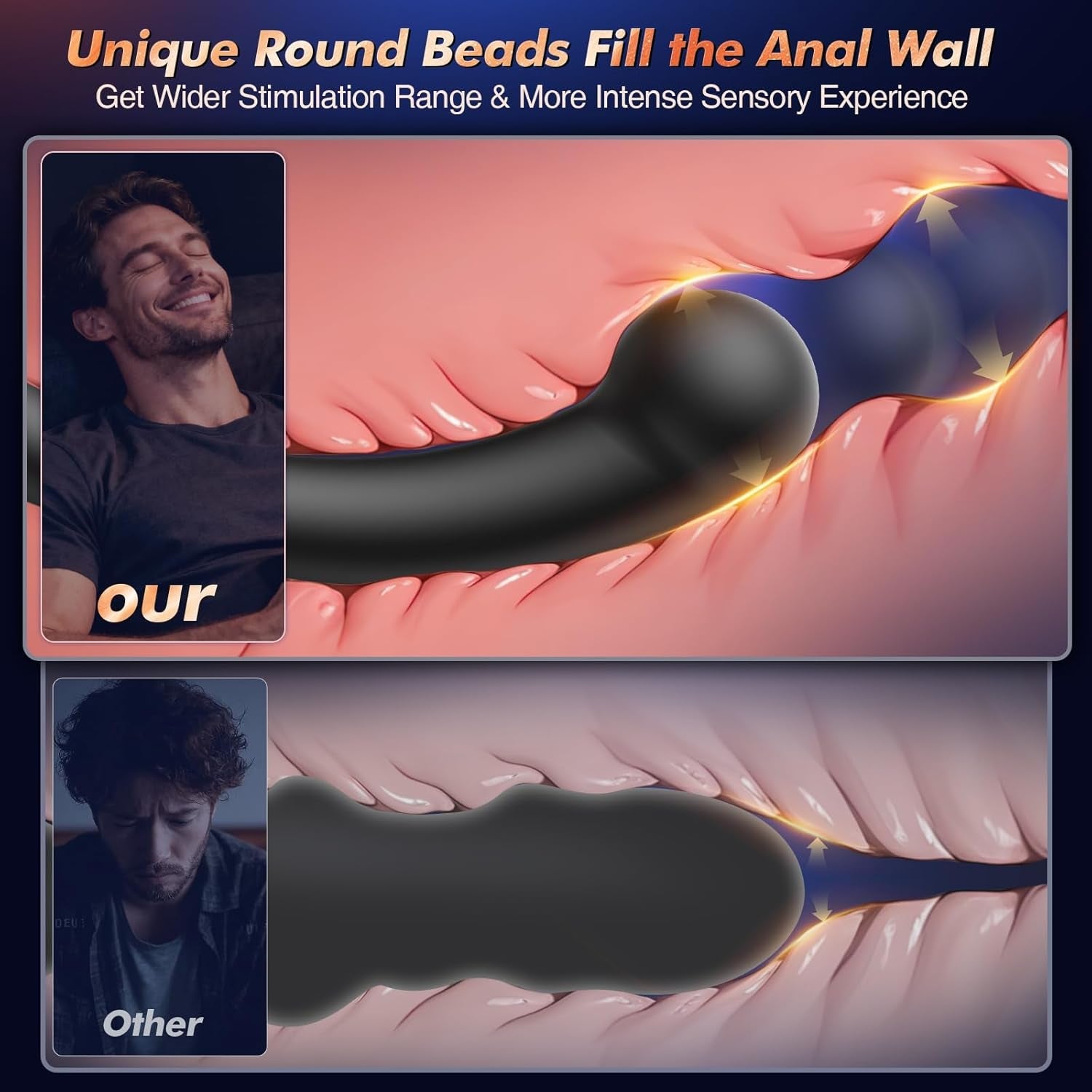 DualCurve Dual-Ended Prostate Massager 10 Modes Silicone
