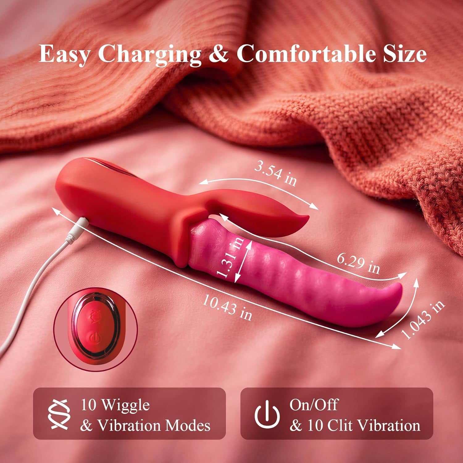 VirelWriggle Tongue Vibrator 20 Modes G-Spot Toy