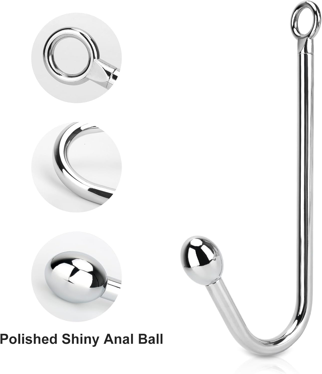SteelHook Stainless Steel Anal Hook Set with 4 Balls