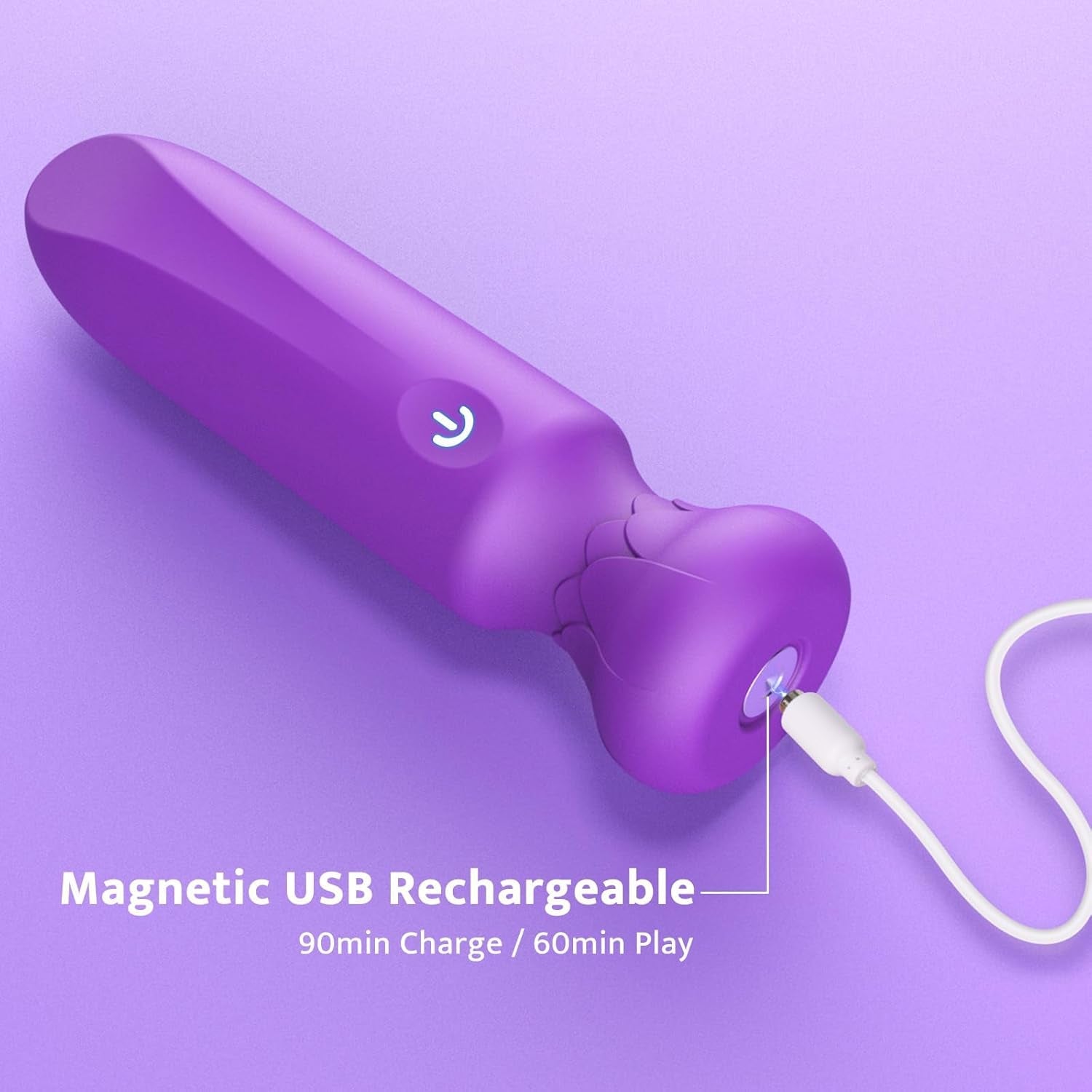 VioletLuxe Bullet Vibrator 10 Modes Waterproof Silicone Rechargeable
