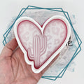 Leopard Heart & Cactus Freshie Mold