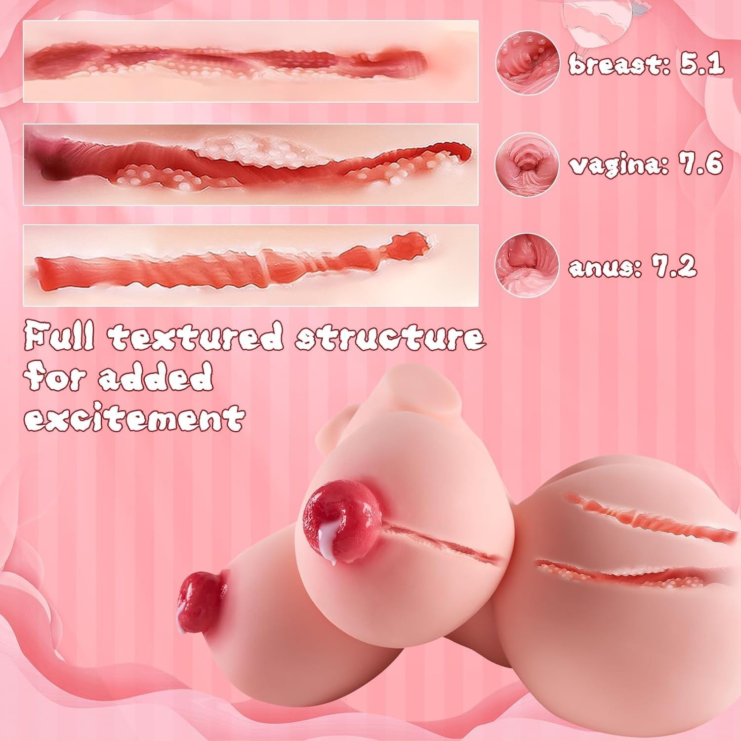 Veltrix 24lb 4-in-1 Sex Doll Torso Big Boobs TPE