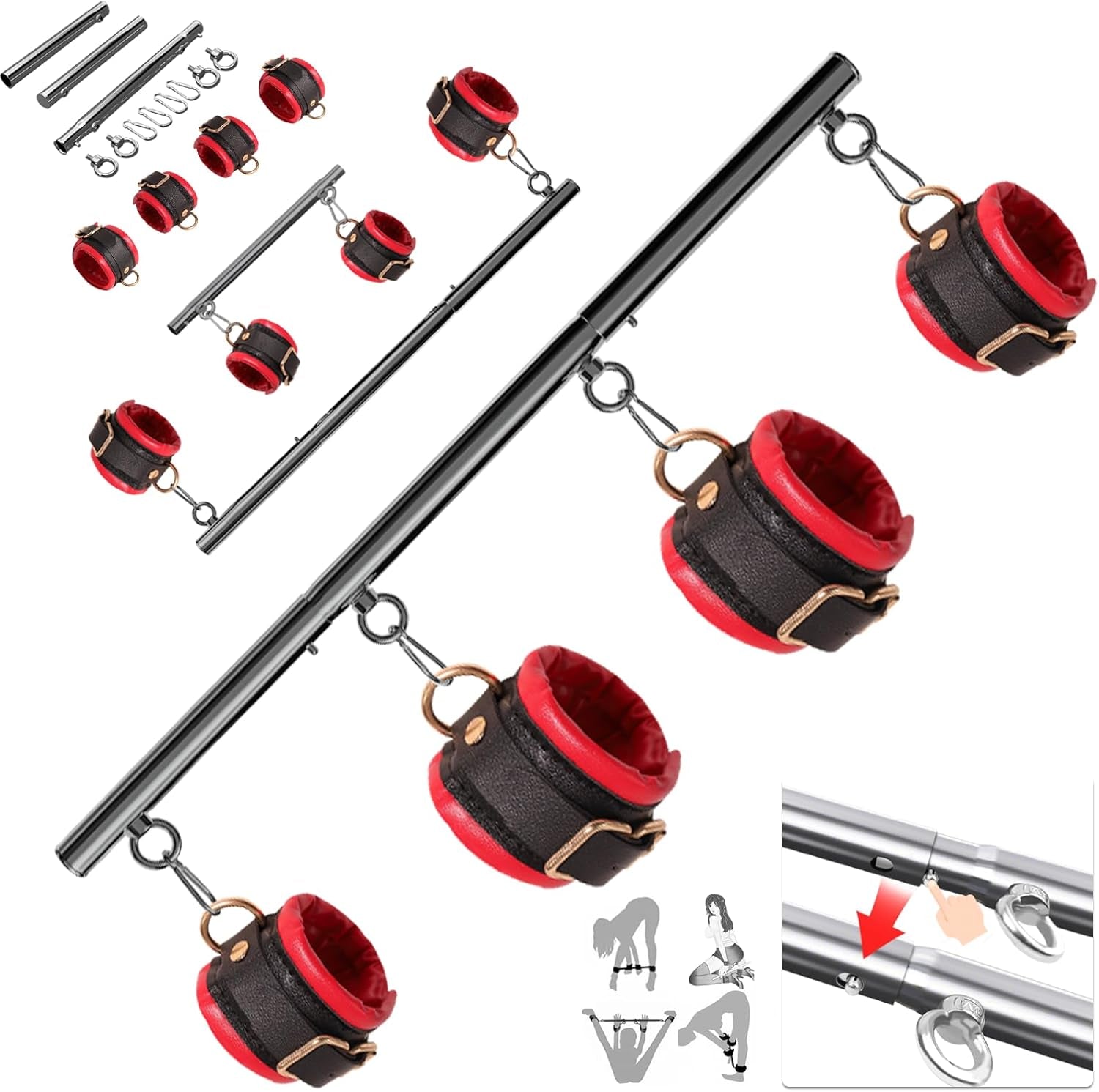 CrimsonSteel Red Stainless Steel Spreader Bar Kit