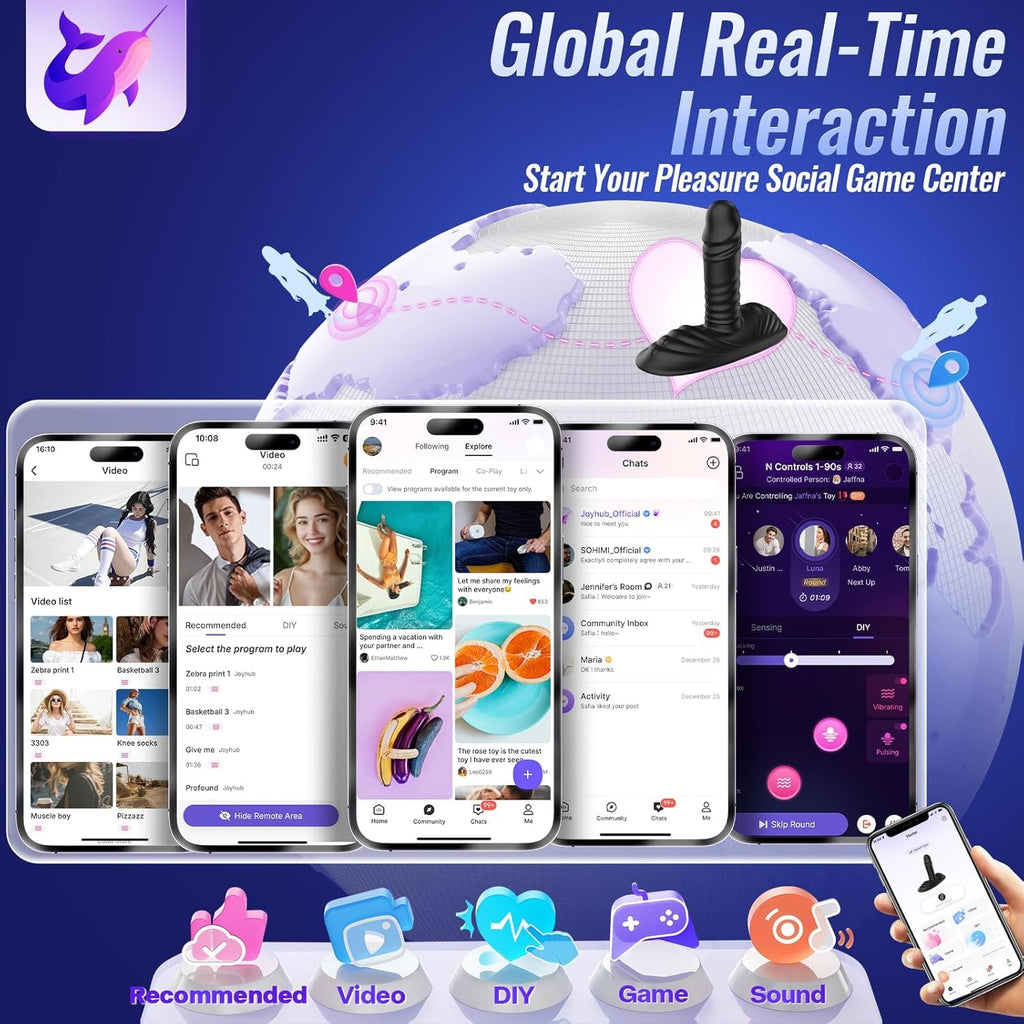 GravionX AI Prostate Massager Thrust Riding Vibrator Remote